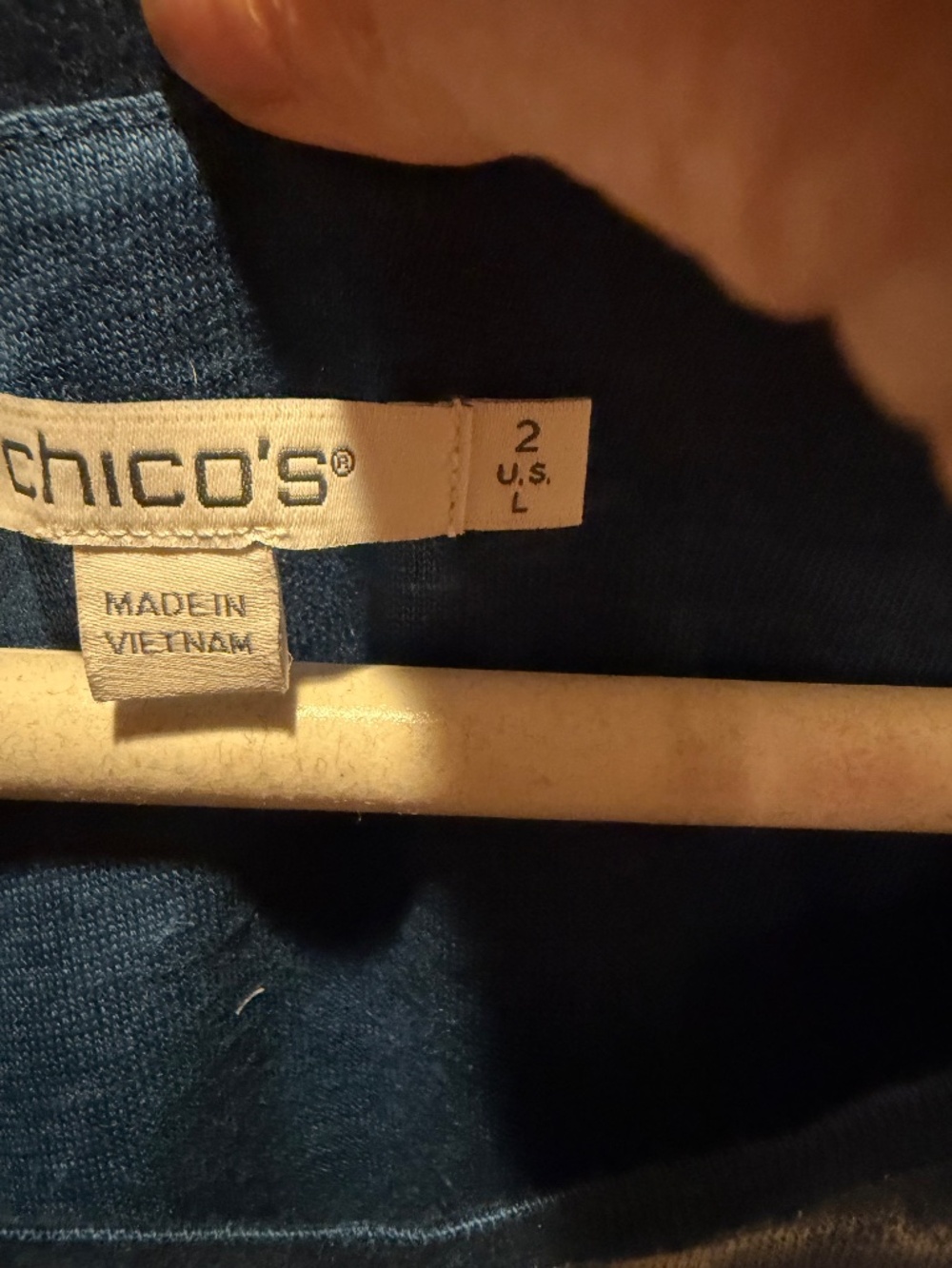 NWT Chico's Sz 2 (L) Linen Cotton Tie Dyed fringed arm short sleeve t-shirt - Picture 3 of 7